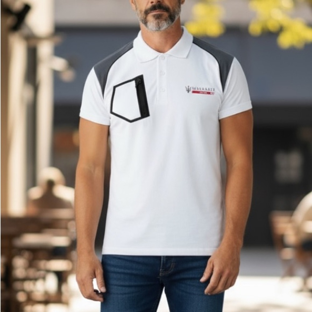 Maserati White Polo
Men's 3D Printed Maserati NCT-HT Polo Shirt Ver 1 large